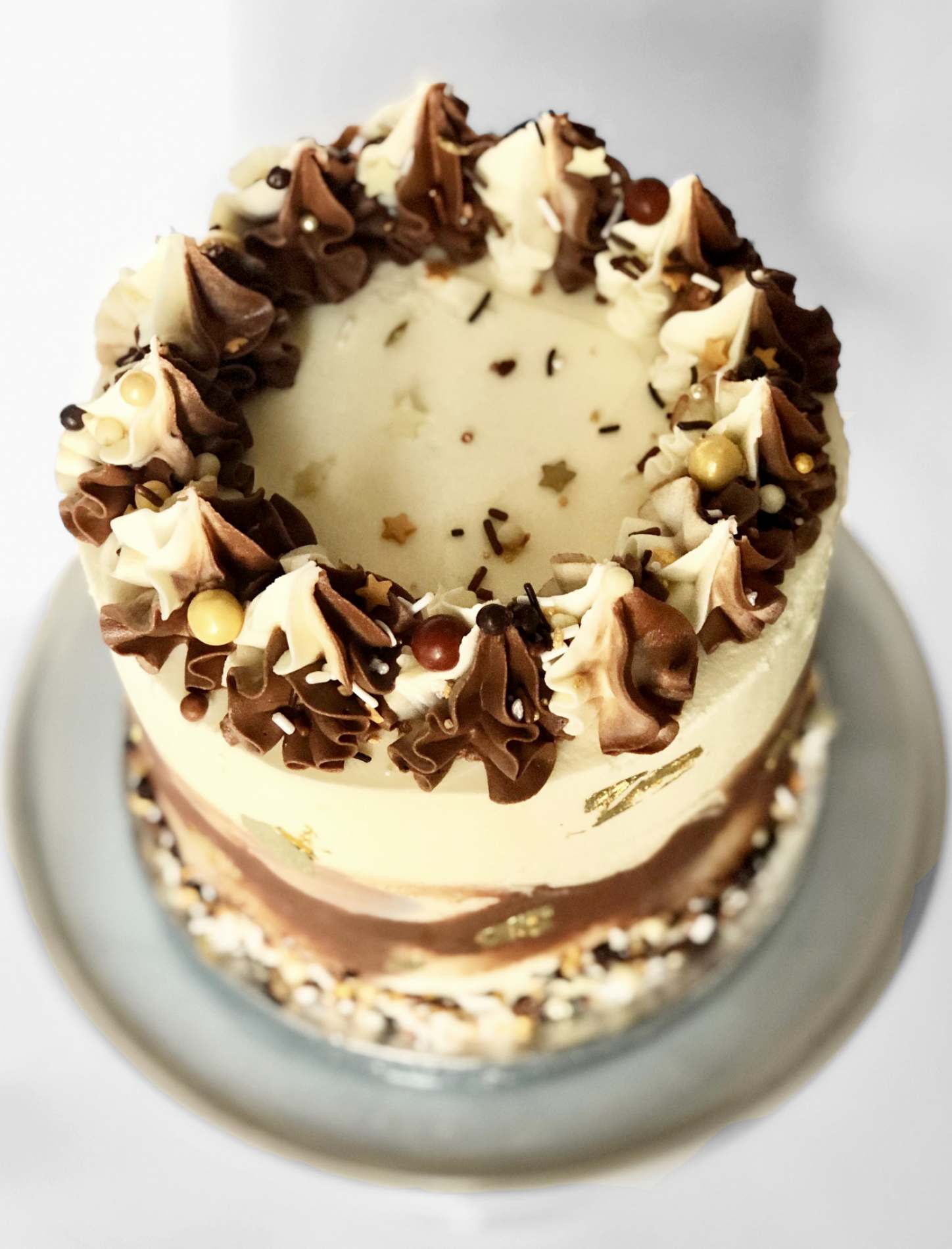Chocolate Sprinkles Layer Cake