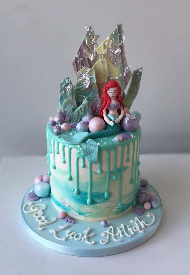 Little Mermaid Drip Cake Celebrations