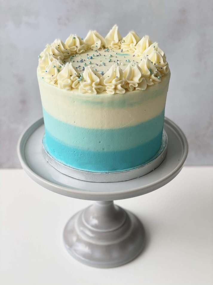 Blue Stripe Layer Cake | Celebrations