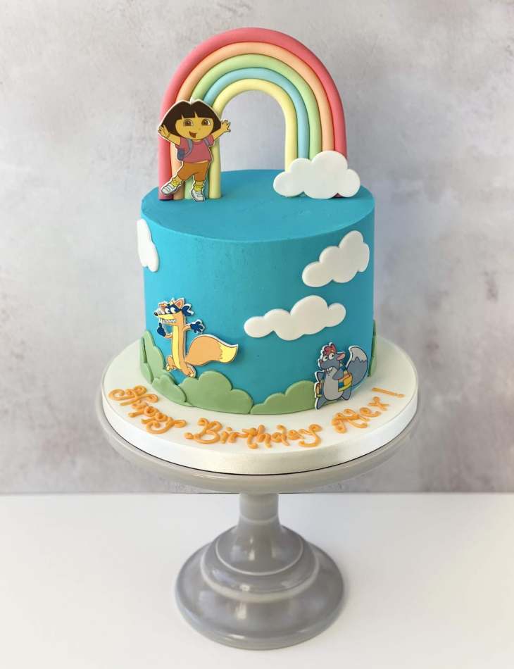 ARH CAKES - Dora theme 2 tier birthday cake... For orders... | Facebook