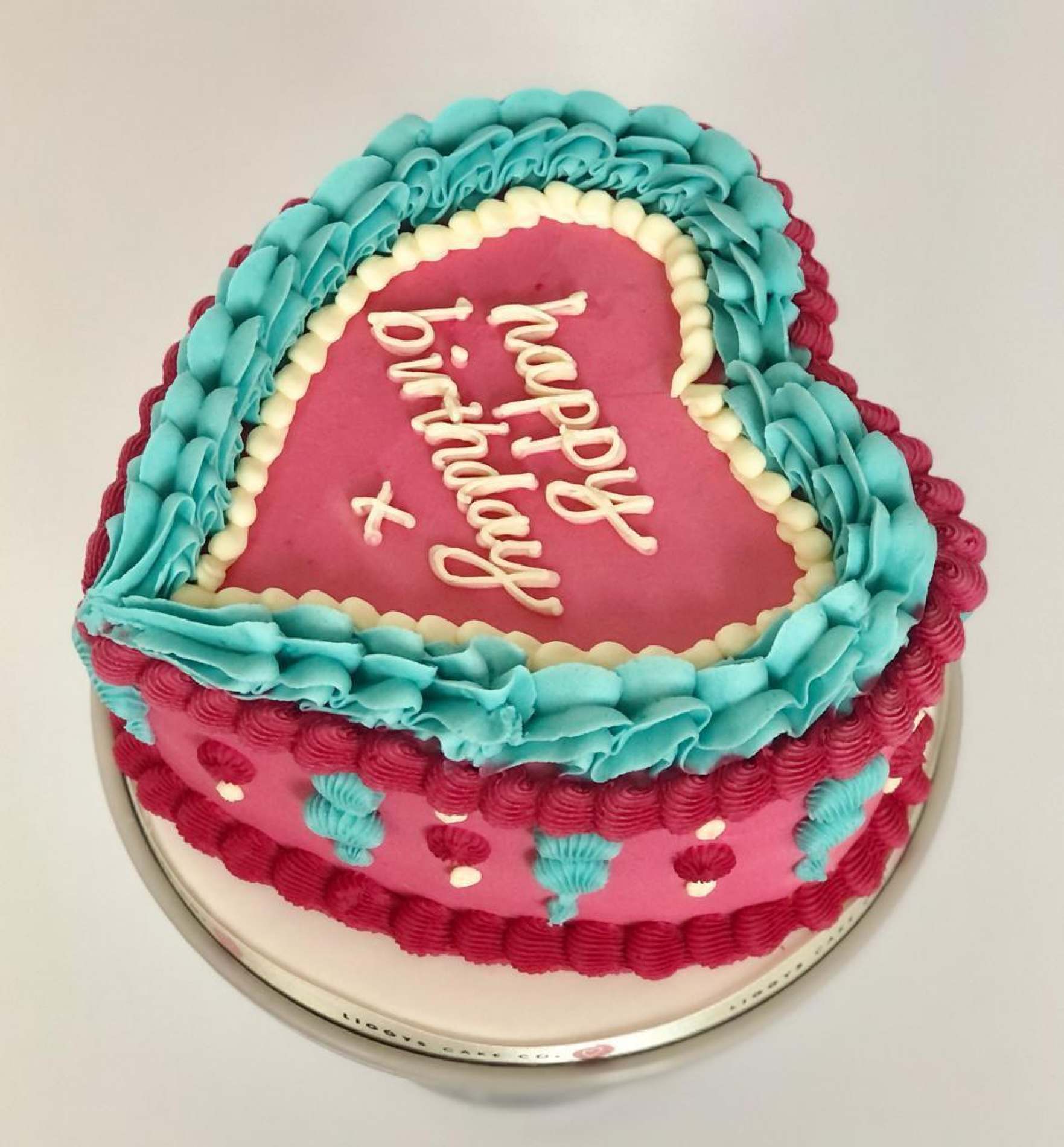Retro Heart Buttercream Cake Deliveries