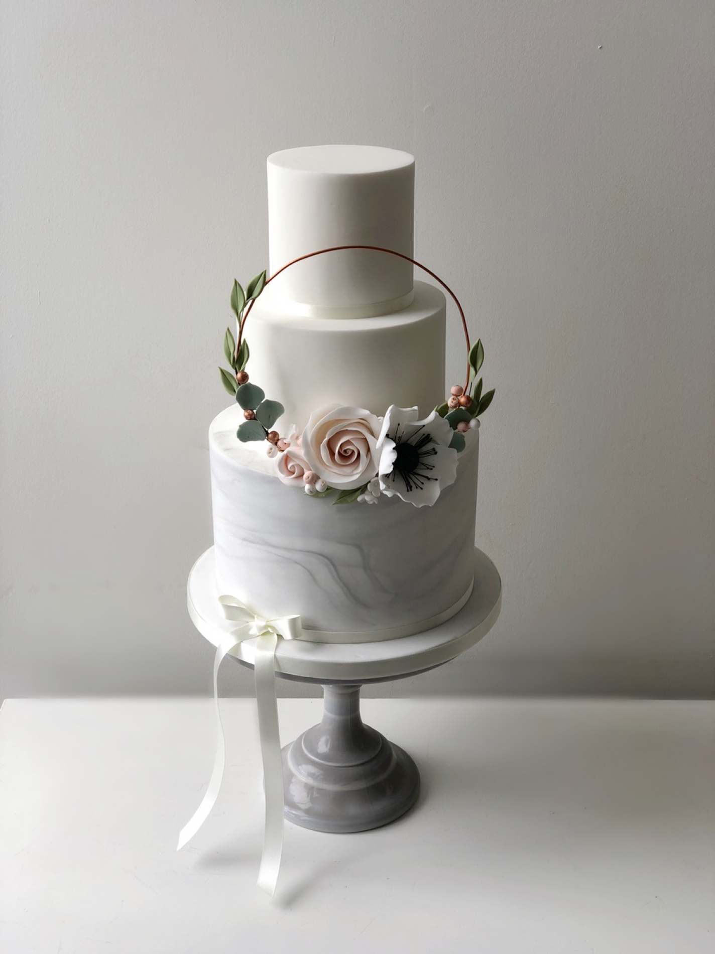 Floral Hoop Wedding Cake Wedding Cakes