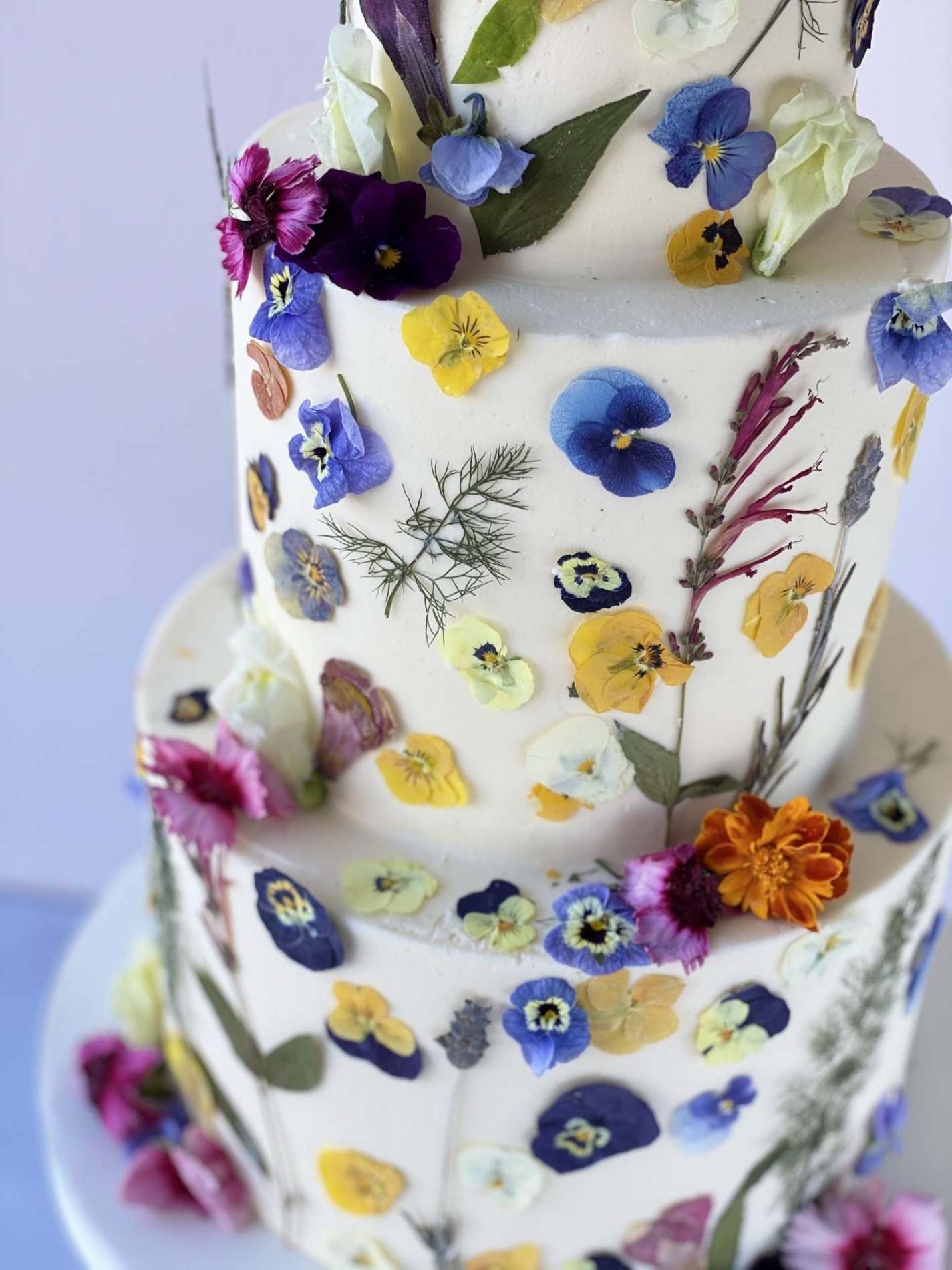 Pressed Flower Meadow Cake | Weddings