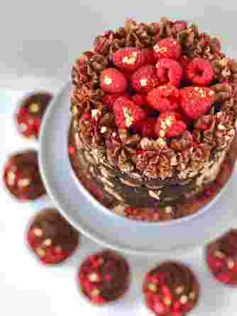 Vegan Rasp Cupcakes Close Up