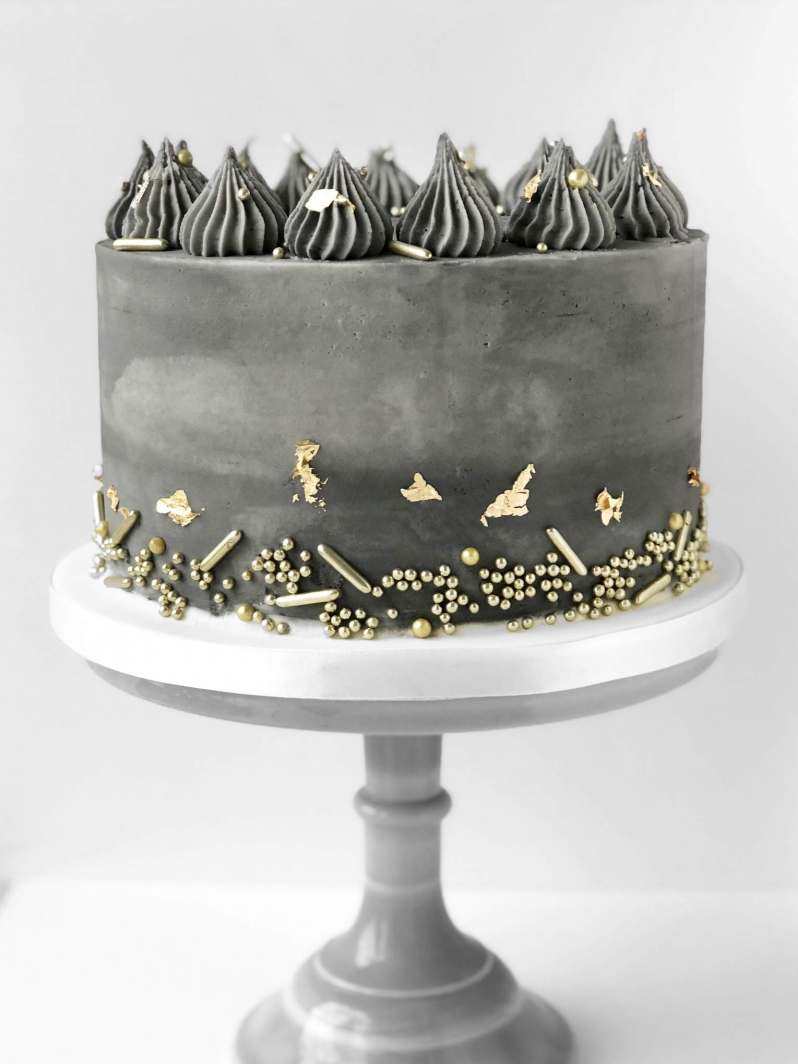 Dark and Stormy Buttercream cake Birthday Cakes