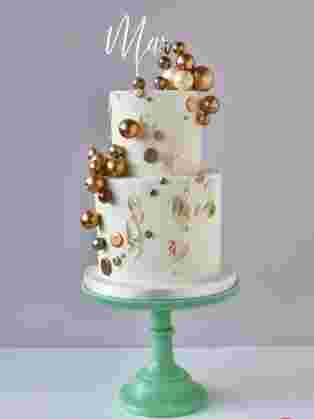 60th Wedding Anniversary Cake Topper - Assorted Colours