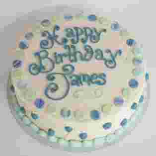 white buttercream birthday cake