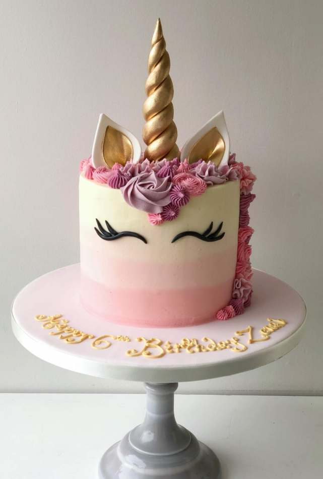 Unicorn Geburtstagstorte - Rosa, magisch und lecker