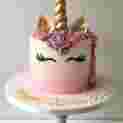 Pink Gold Unicorn Cake